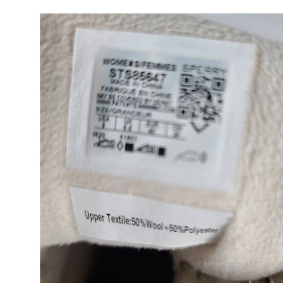 Sperry Syren Gulf White Quilted Lined Ankle Duck Boot Lace & Zip Up Shoes 9 - Picture 5 of 5